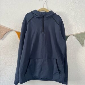 Boys Medium 01.ALGO Blue Quarter-Zip Hoodie